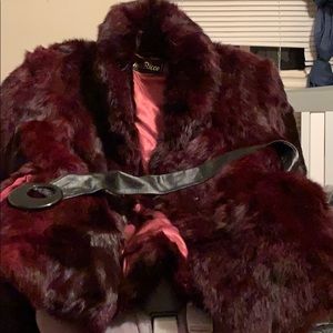 Rabbit fur coat
